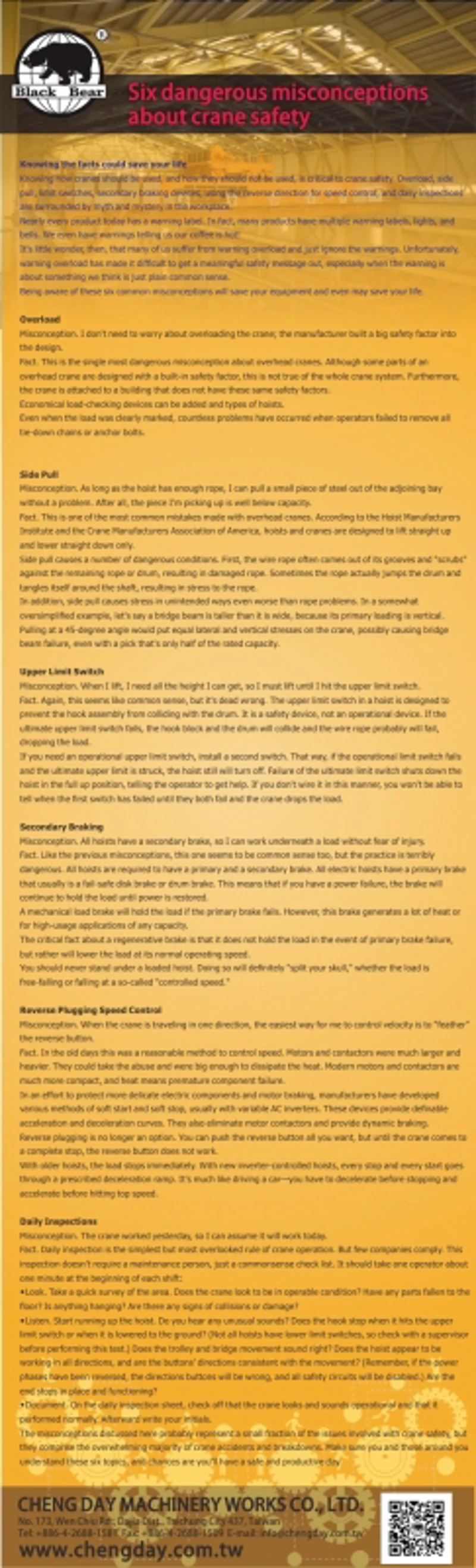 EDM-Six Dangerous Misconceptions about Crane Safety